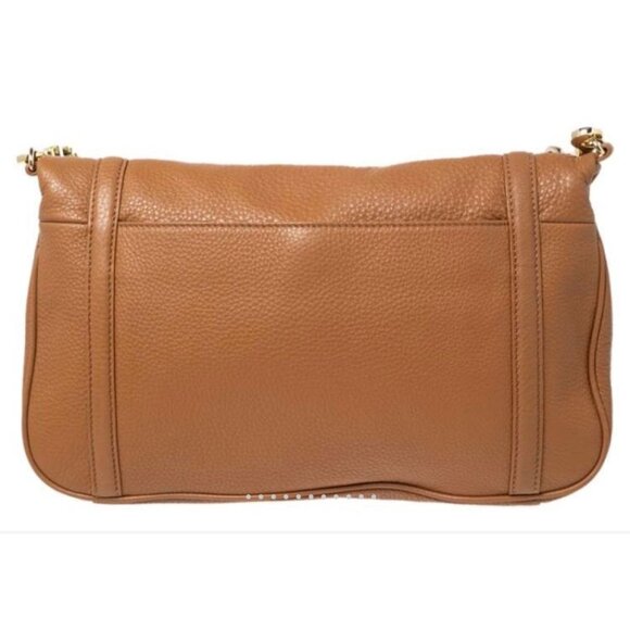 Tory Birch Amanda Crossbody Foldover Bag Tan Leather $425 [jb] - Picture 3 of 9